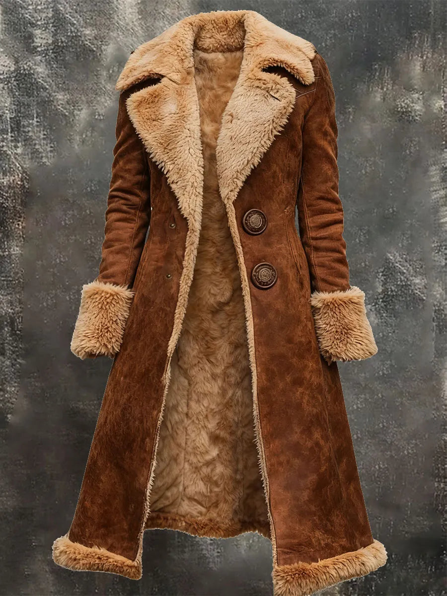 Guylène™ Manteau en Fourrure Douce