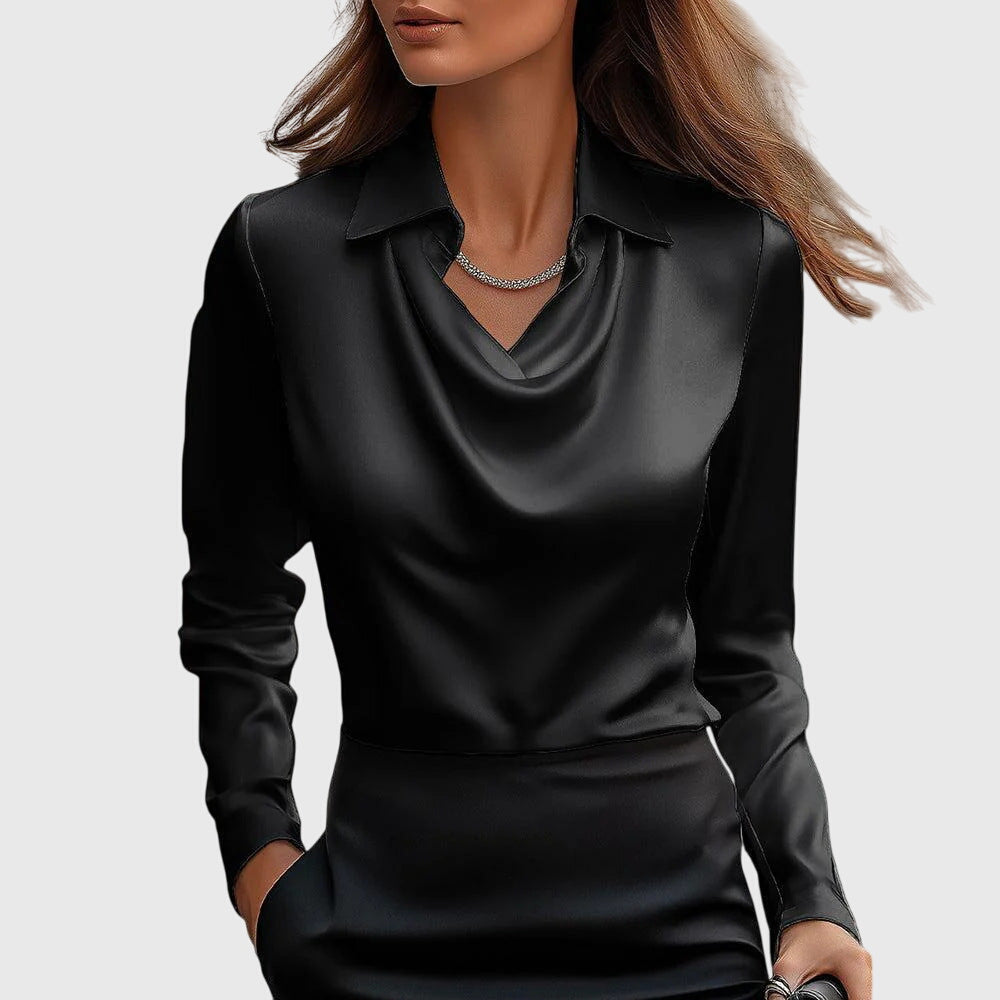 Mirela™ | Blouse Satinée Plissée
