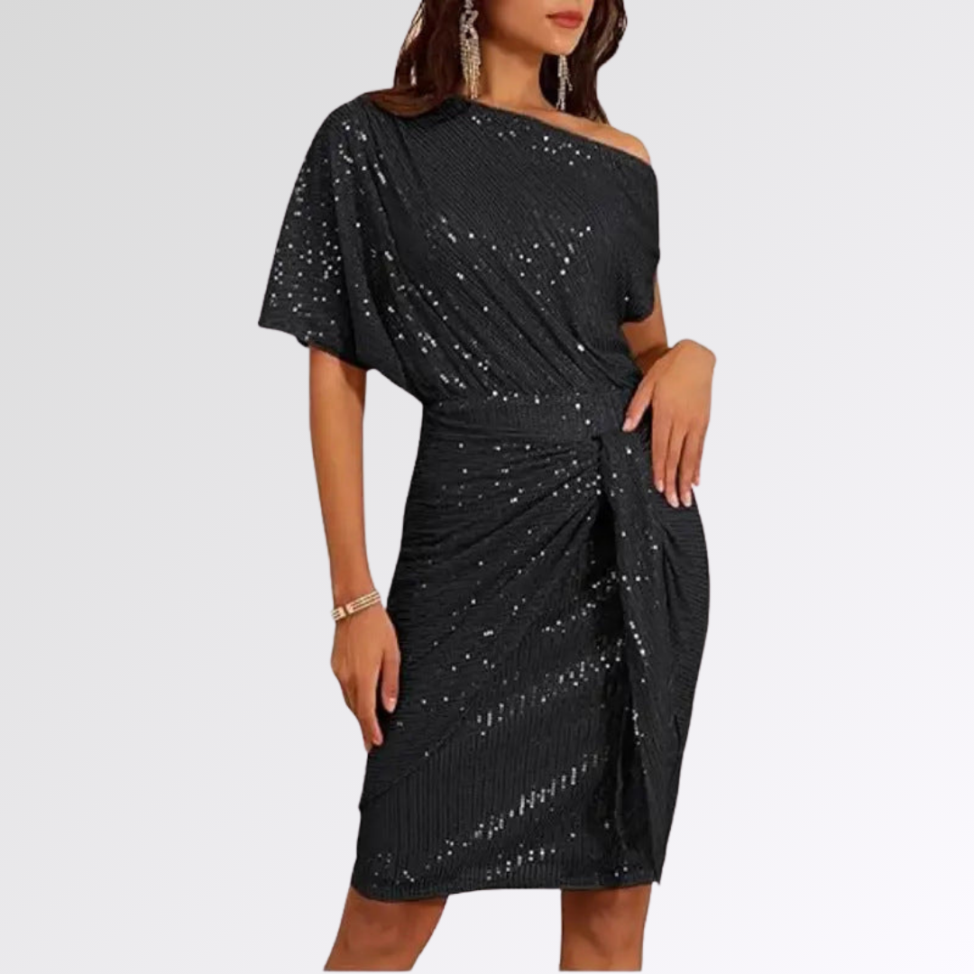 Néva | Robe  Asymétrique Scintillante