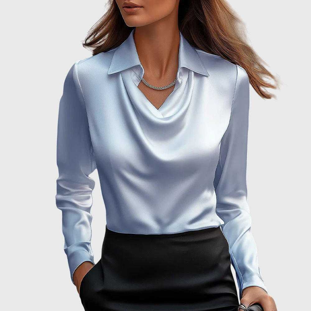 Mirela™ | Blouse Satinée Plissée