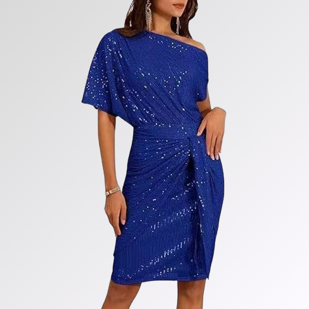 Néva | Robe  Asymétrique Scintillante