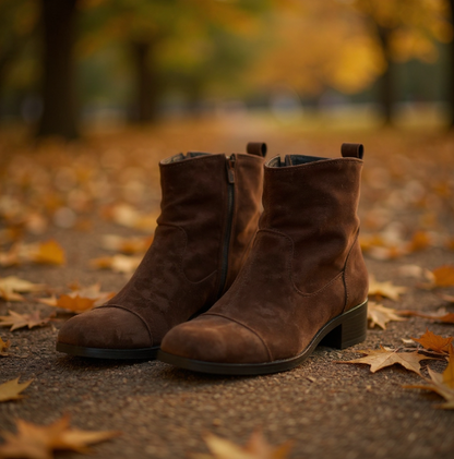 Bottines À Talons Élégantes En Daim
