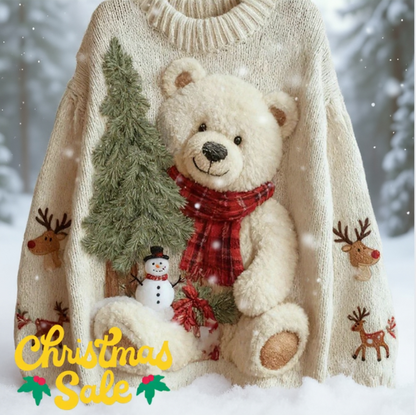 Oursonia™ | Pull Vintage Noël Ourson