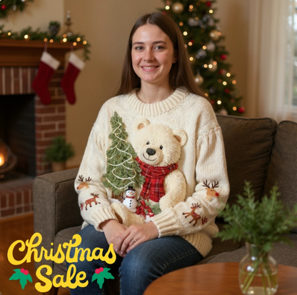 Oursonia™ | Pull Vintage Noël Ourson